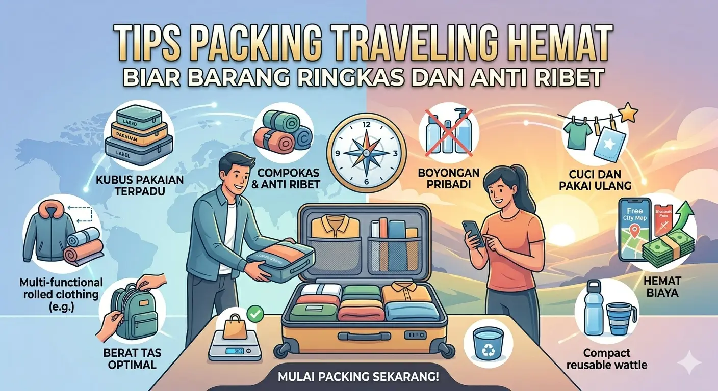 Tips Packing Traveling Hemat Biar Barang Ringkas dan Anti Ribet