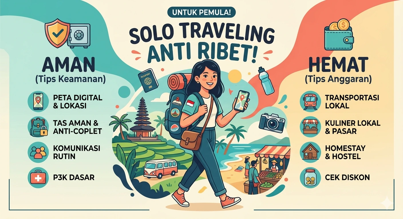 Solo Traveling Anti Ribet, Ini Tips Aman dan Hemat Buat Pemula!
