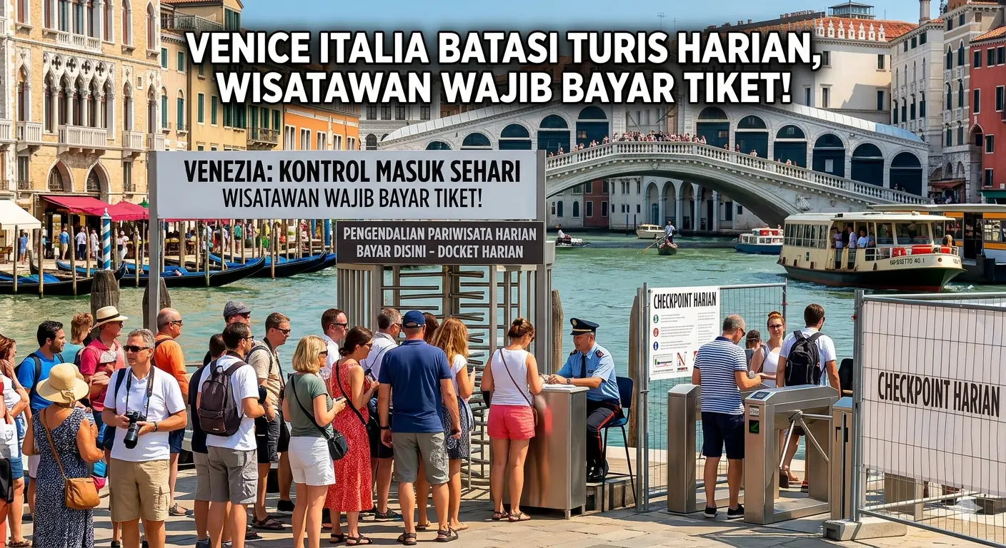 Venice Italia Batasi Turis Harian, Wisatawan Wajib Bayar Tiket!