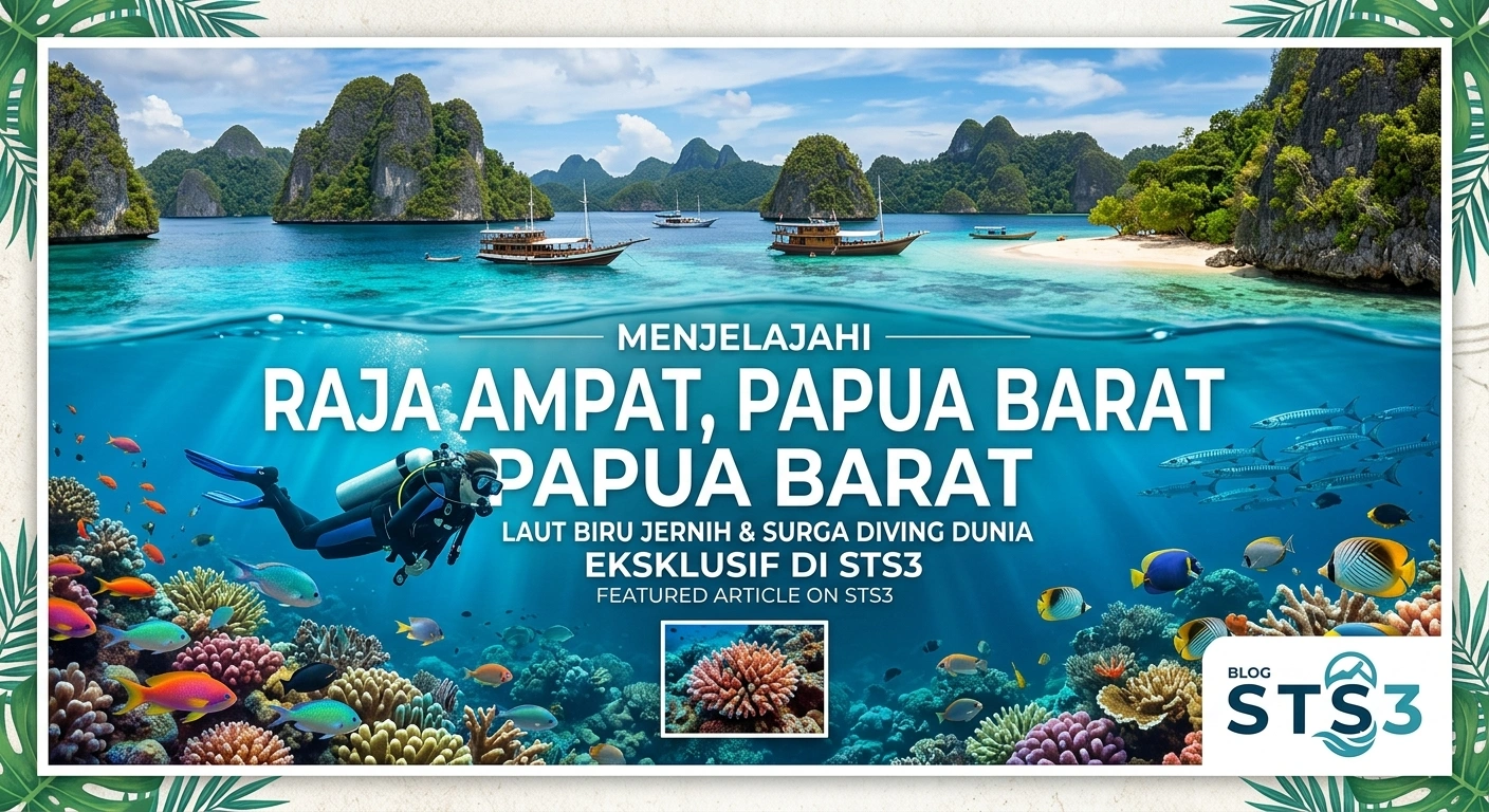 Raja Ampat Papua Barat dengan Laut Biru Jernih Surga Diving Dunia